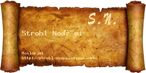 Strobl Noémi névjegykártya